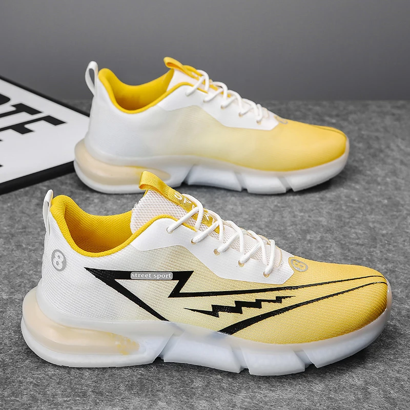 

Спортивная обувь для мужчин, весна 2024, новые сетчатые дышащие уличные кроссовки для бега в тренажерном зале, роскошный дизайн на плоской подошве, мужские кроссовки для бега