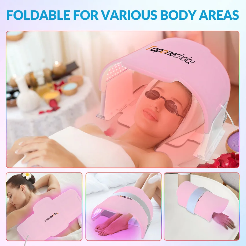 7-kleuren LED-gezichtsmasker Fotodynamische therapie Zachte siliconen foton Schoonheidsmachine voor lichaamshuid Verstevigende anti-aging whitening