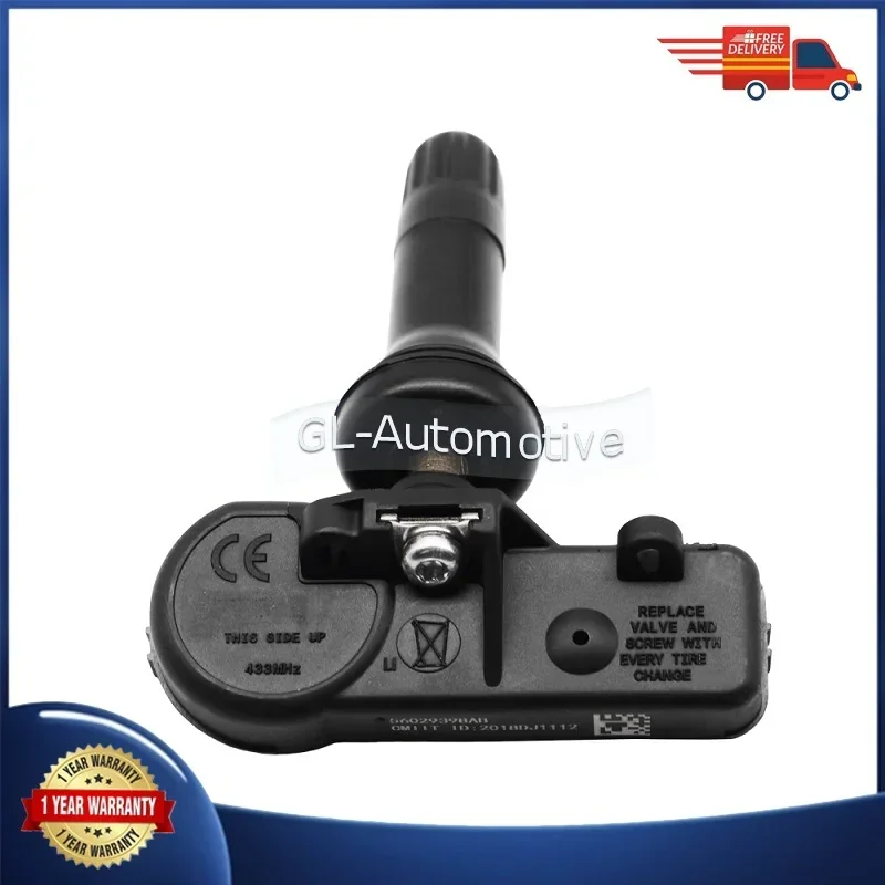 4PCS TPMS Sensor Tire Pressure Monitoring Sensor For Chrysler Town & Country 2011-2019 433MHZ 56029398AB