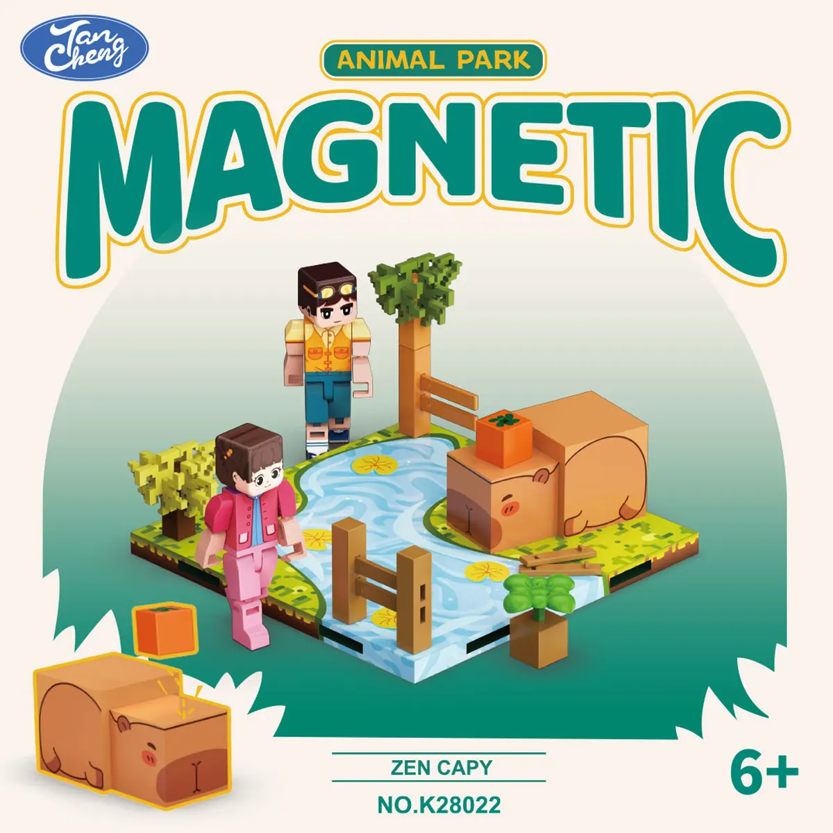 Magnetic World - Cardboard Series Magnetic Character Animal Building Blocks Magnetic Building Blocks DIY Toys in Various States