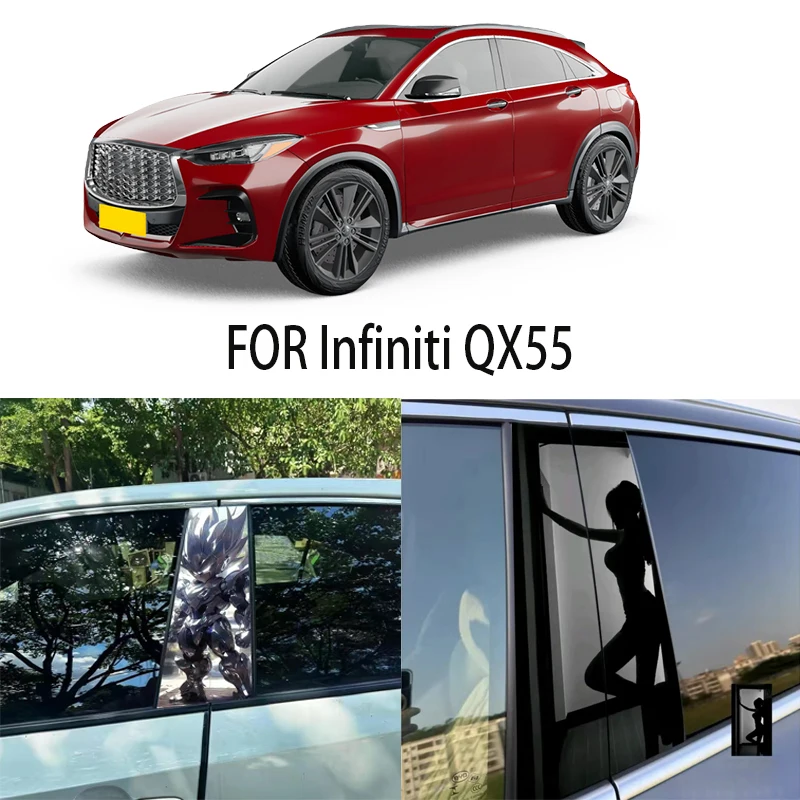 

Door Window Decoration Trims Pillar Posts Stickers Auto Styling For Infiniti QX55 Car accessories