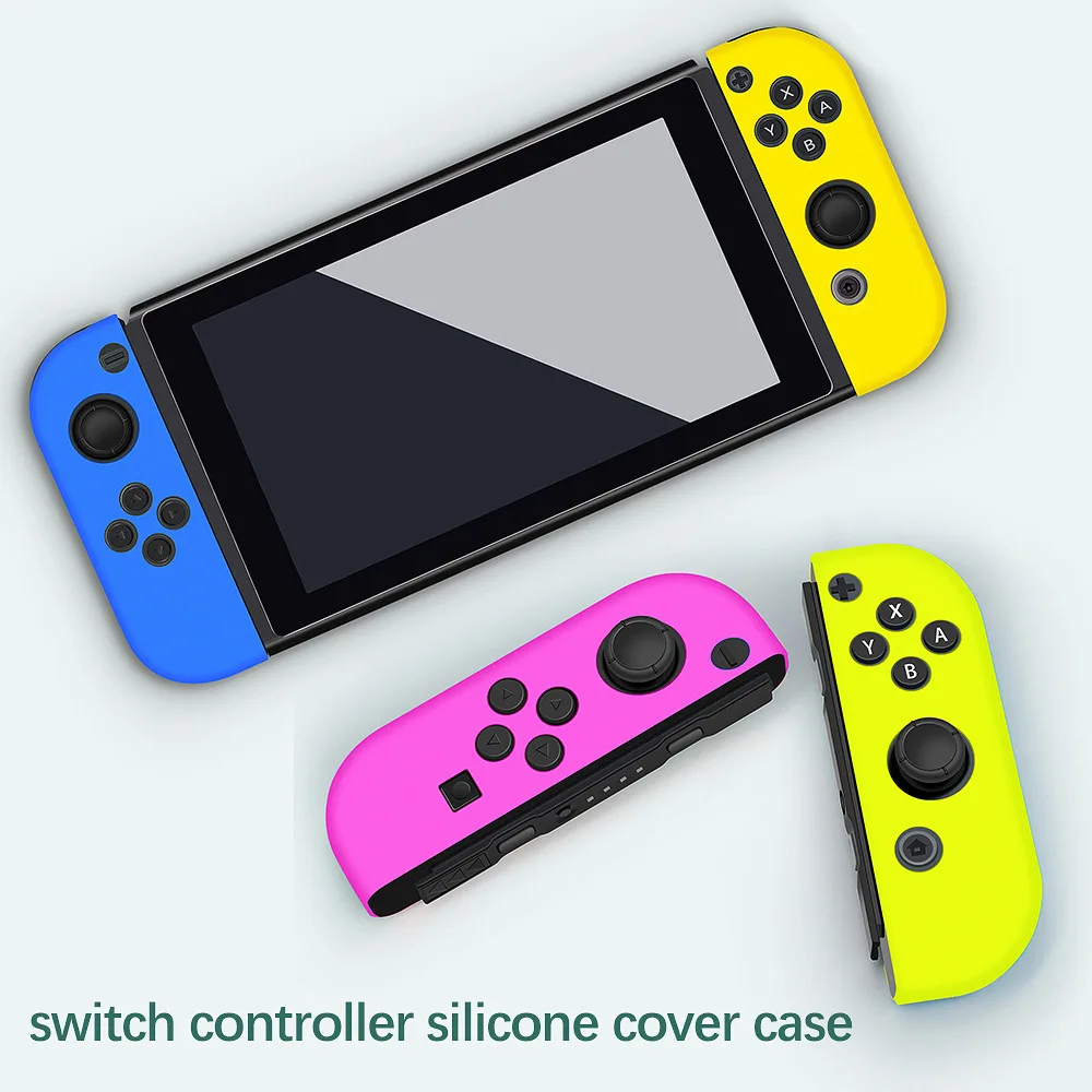 Capa macia de silicone para aperto de mão, capa protetora para nintendo switch oled ns joy-con controlador, protetor completo de pele