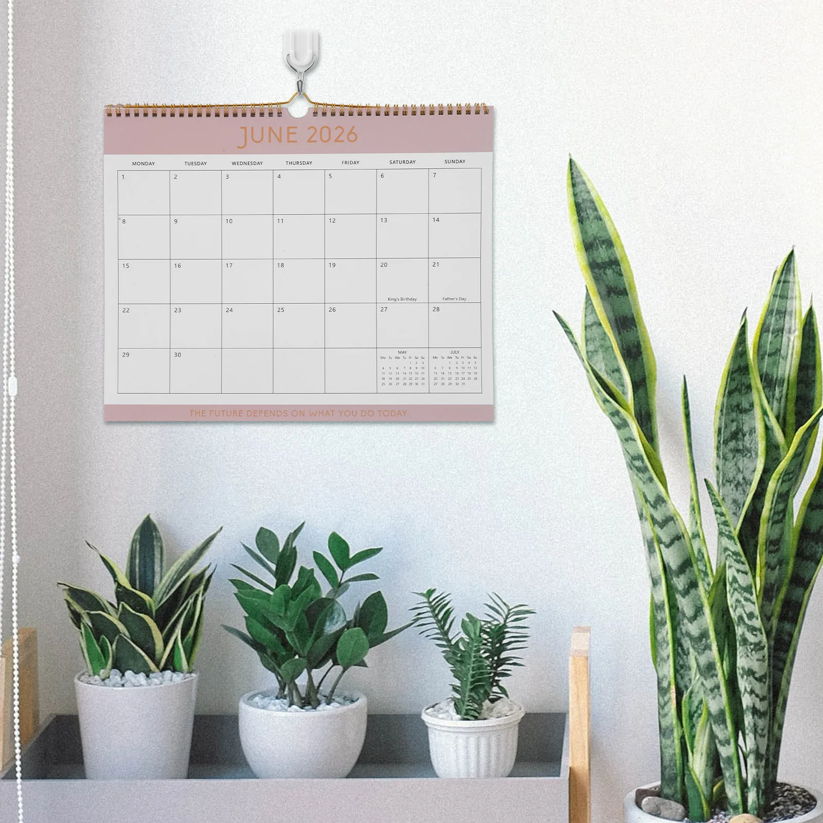

Large Calendar 2026-2027 18 Month Monthly Wall Planner Hanging Office Holiday Organizer Large Print Minimalist Style