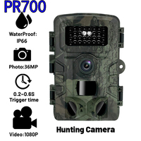 NEW PR700 36MP Hunting Trail Camera Wildlife Camera 1080P Night Vision Photo Trap Activated Outdoor IP66 Trail Camera