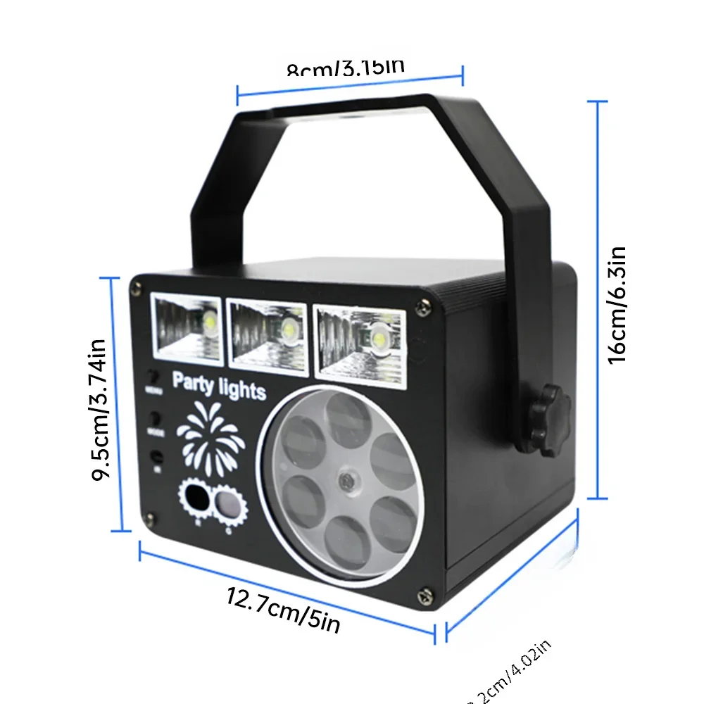 ไฟ Bola DISCO LED 3 in 1ลายรังผึ้งสำหรับงานปาร์ตี้เครื่องฉายเสียงเปิดใช้งานบาร์วันเกิด DJ คาราโอเกะในร่มดิสโก้ตกแต่ง