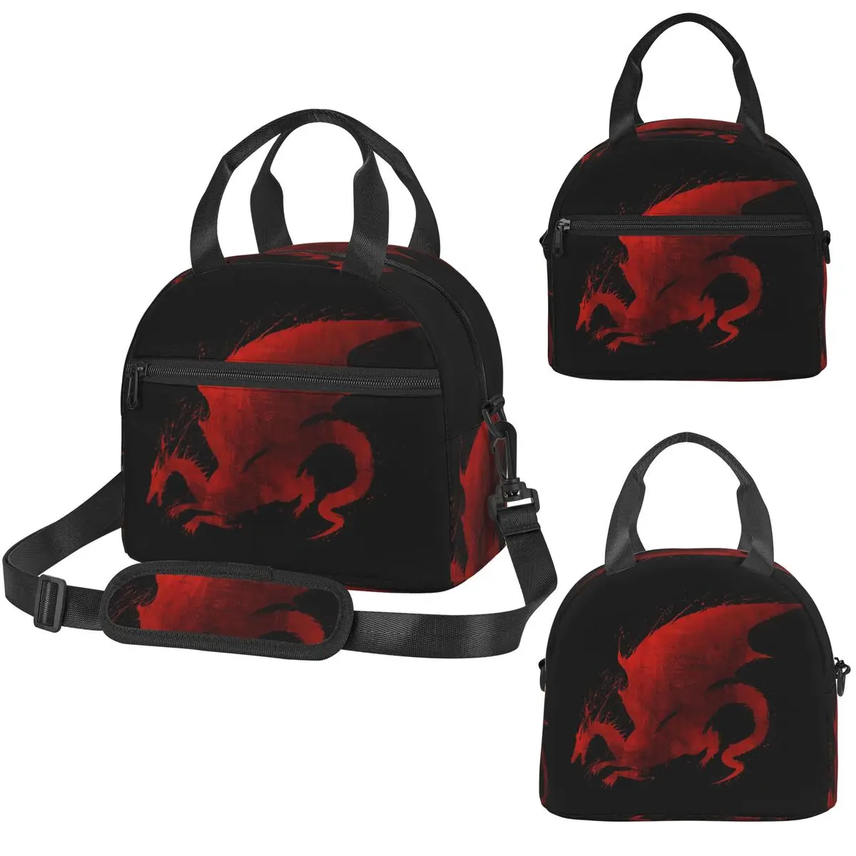 Dragon Age Origins Blood Dragon V2 Insulated Lunch Bag for Women Office Cooler Thermal Box Tote Leakproof Lunch Boxes