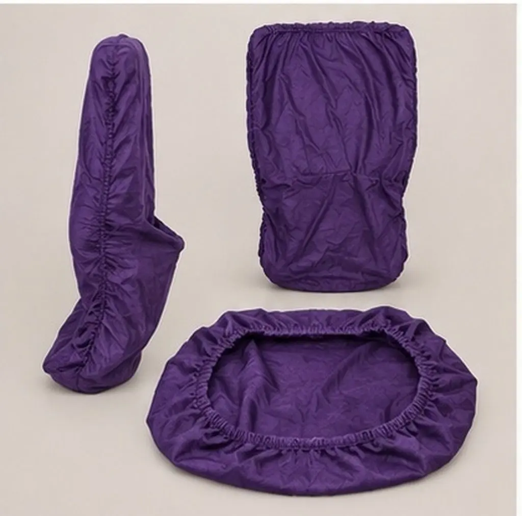 Purple Elastic Slipcover for Office Chairs Stretch Fabric Cover Rotating Computer Chairs Soft Comfortable Easy Seat
