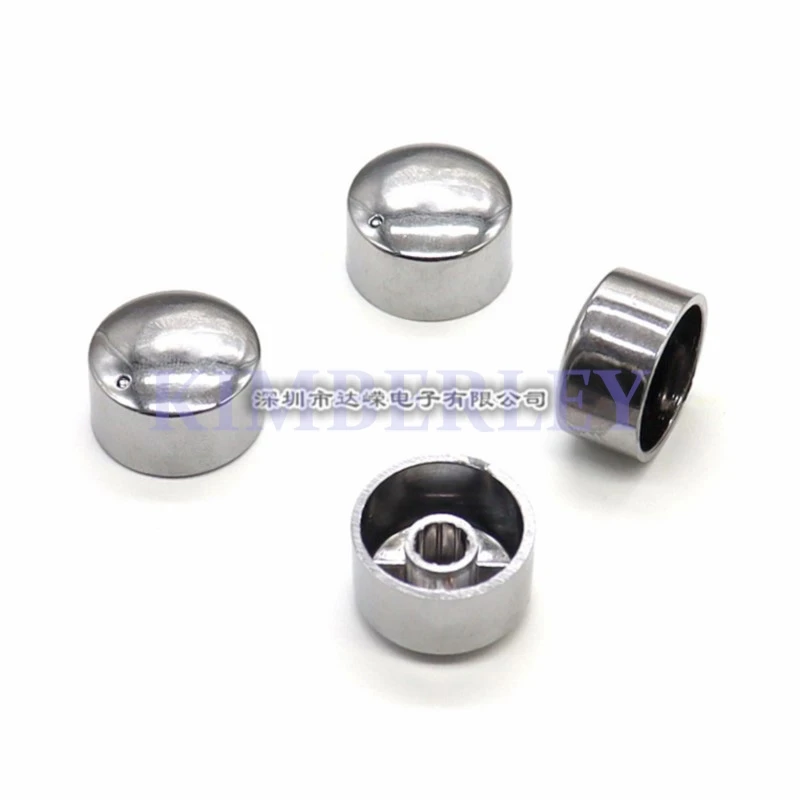 5 Piece High-quality Plastic Electroplated Knob Cap 20×12MM Silver Knob Cap Plum Shaft 6MM Audio Power Amplifier Knob