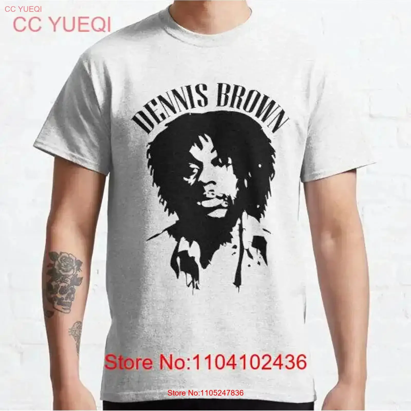 Camiseta clásica con retrato de Dennis Brown, Emmanuel CD Jamaican Reggae, estilo vintage, lavada, para uso diario, elegante, suave y transpirable