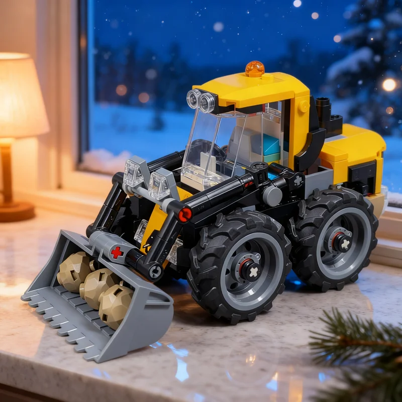 252pcs MOC M_longer Elefant Loader Model Building Blocks Christmas Gift Toy Construction Brick Birthday Collection 3D Creative