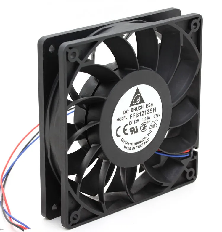 120mm 12cm High Speed Cooling Fan for Delta FFB1212SH 12025 12V 1.24A 3-pin Server Inverter Case Axial Cooler Industrial Fans