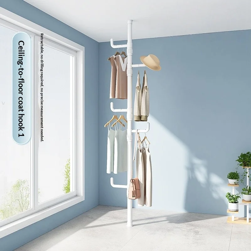 Clothes Rack Floor-Standing Bedroom Internet Celebrity Simple Creative Coat Rack Overhead Storage