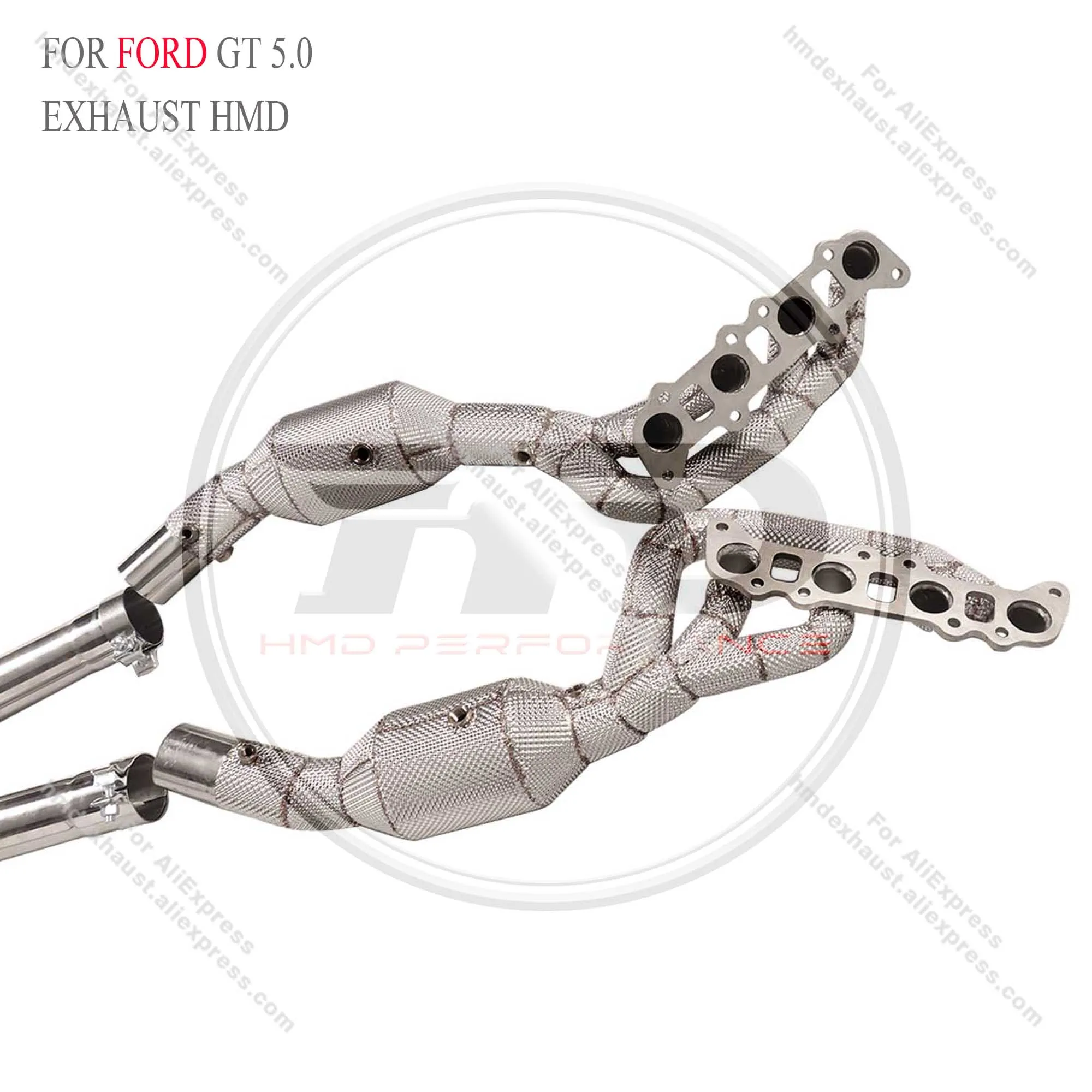 

for Ford GT manifold 5.0L Exhaust System Long service life With Heat Shield Direct bolt installation HMD