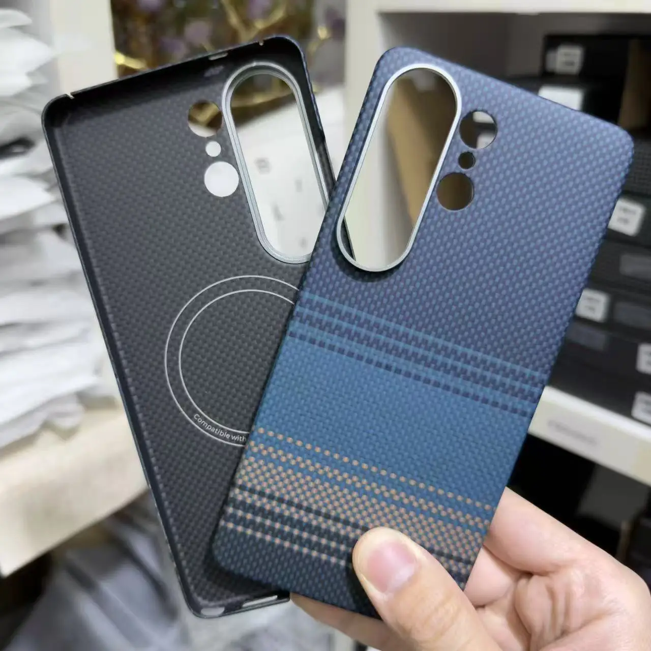 Etui z włókna węglowego do Samsunga Galaxy S26 Ultra, ultracienkie, z włóknem aramidowym, kompatybilne z MagSafe, obudowa do Galaxy S26 Ultra. — zdjęcie produktu 5