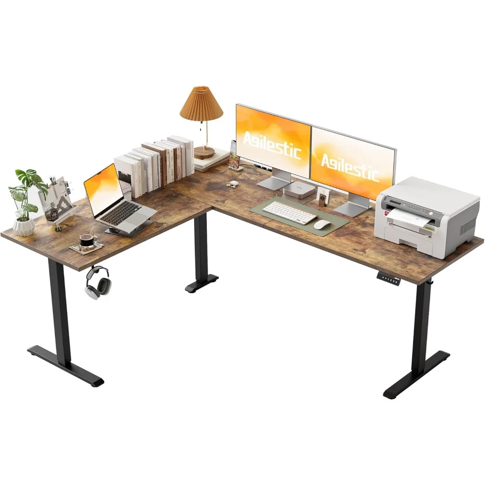 

L-shaped Standing Desk Adjustable Height, Electric Corner Standing Desk, Sit Stand Up Desk, 75x61 Inch Sit Stand Computer Table