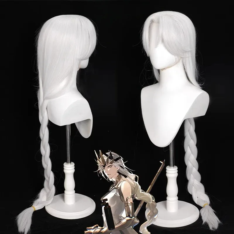 Wig Cosplay Anime To Be Hero X Queen Kepang Panjang Putih Karnaval Pesta Halloween untuk Wanita Anak Perempuan Permainan Peran Hadiah Alat Peraga Cosplay