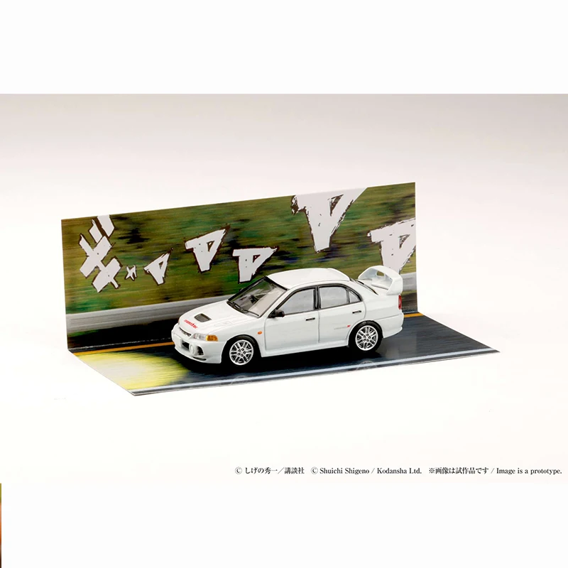 HJ Initial D 30th Anniversary Mitsubishi EVO Honda Civic EG6/EK9 Blister-Card DieCast Simulation Car Model Boy Collection Gift