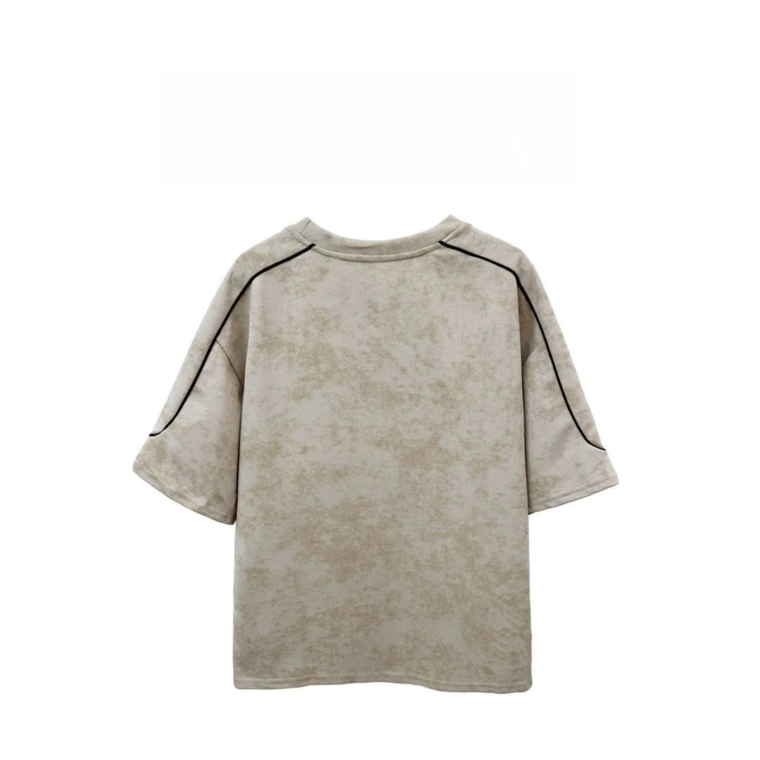 

2026 Spring New Heavy Industry Patch Embroidery Cartoon Fashion Foreign Style Short Sleeve T-Shirt Loose Casual Top