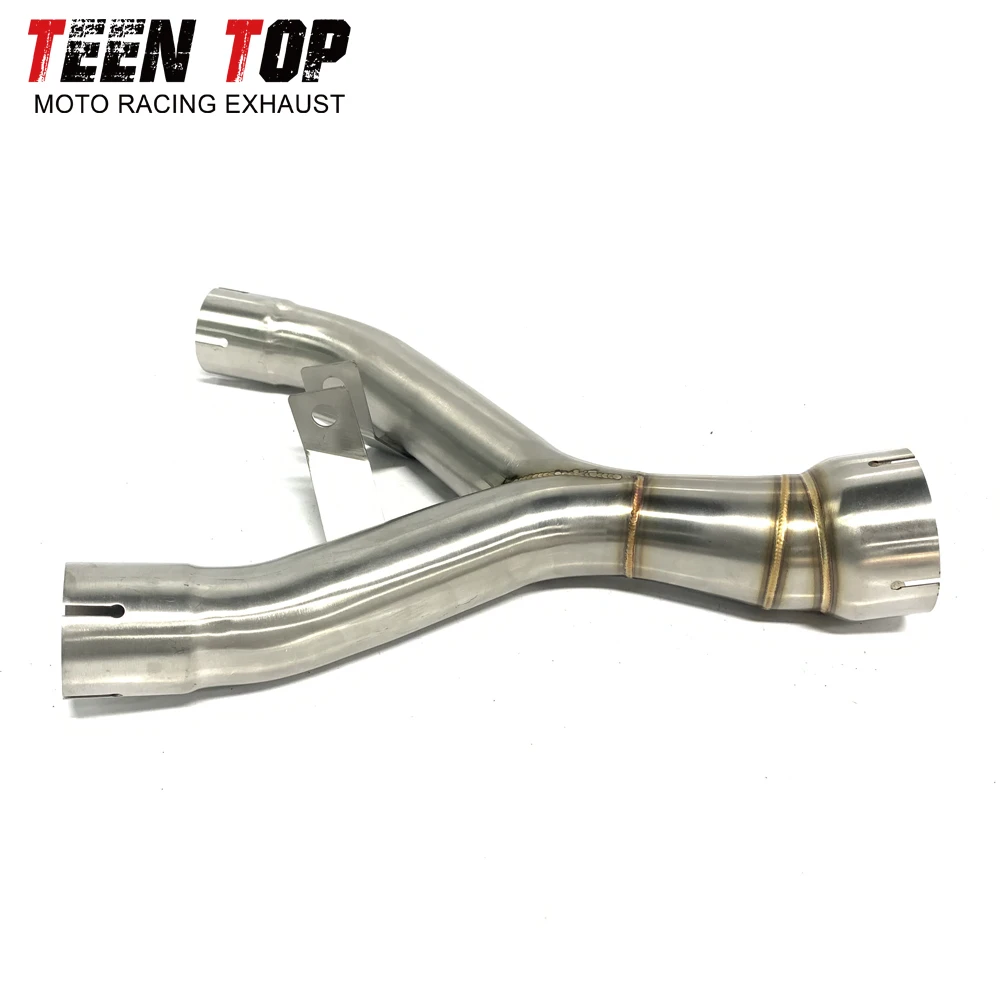 For KAWASAKI Z1000 Z1000SX Decat Pipe Exhaust Elbow Motocycle Escape Exhaust Middle Link Pipe z1000 2010-2021 Stainless Steel