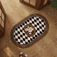 Fanju Attitude Style Bathroom Floor Mat Diatom Mud Absorbent Mat Toilet Non-slip Foot Mat Door Mat Easy to Clean