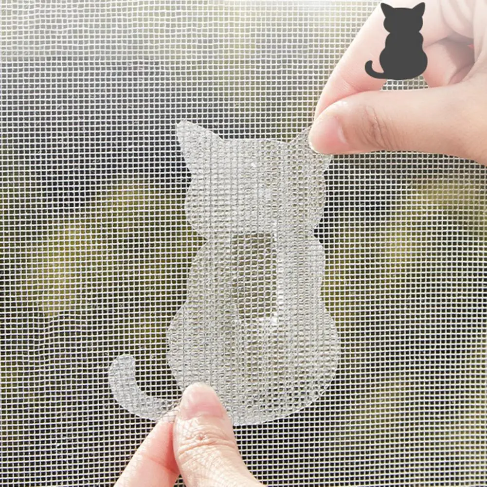 Transparent Net Repair Sticker Soft Renovating Fashionable Bird/Cat Shape Fly Mesh Net Repairing Patch