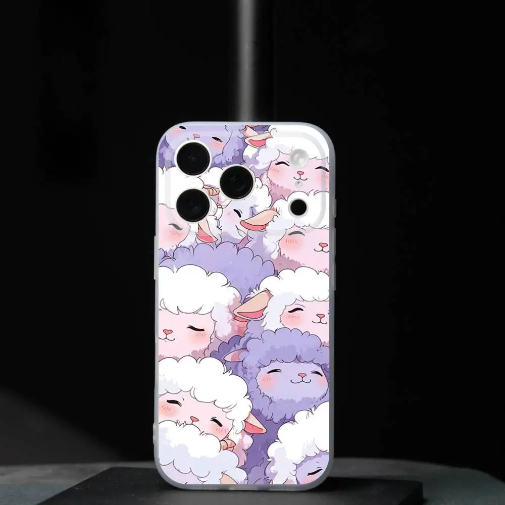 Cartoon C-Cute Sheep-P für iPhone 17,16,15,14,13,12,11,Pro,Max,Plus,Mini,SE4,E magnetisch für Magsafe Wireless Charging Phone Case