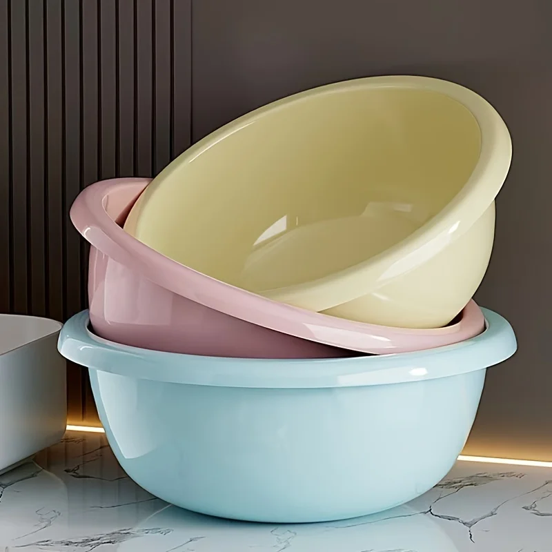 

Цельная прочная пластиковая ванна — толщина 9,06 x 4,13 дюйма, классический дизайн для мытья лица, ног и овощей, антикоррозийный материал