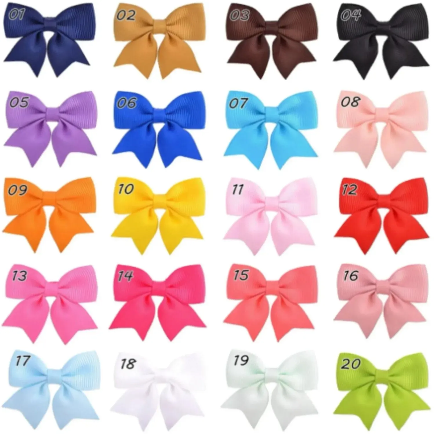 10 Pcs Hair Bows for Girls 2 Inch Grosgrain Ribbon Hair Bows Metal Hair Clips Barrettes Hair Accessories for Baby Girls