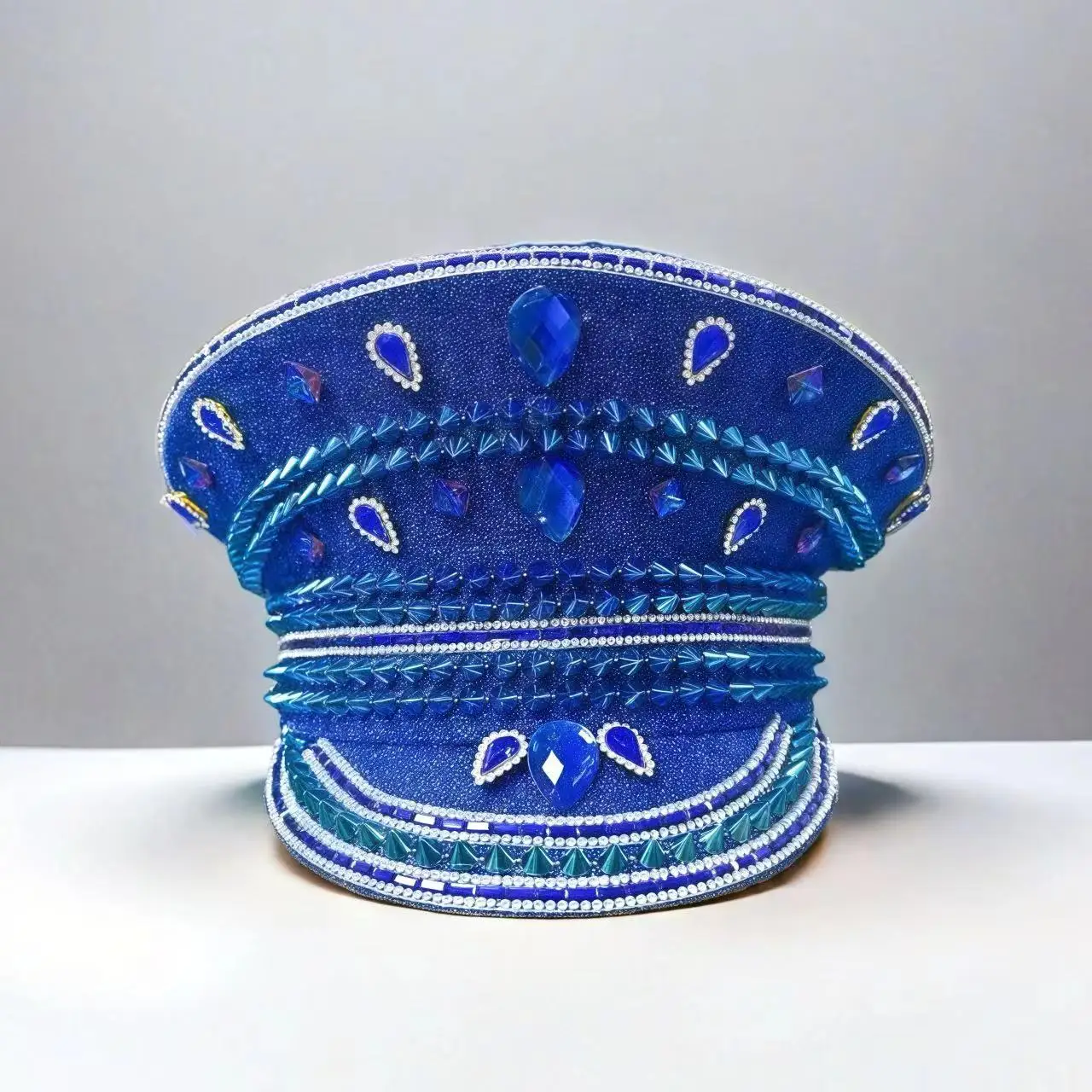 

Steampunk Captain Hat Rhinestone for Mardi Gras, Carnival, Rave Festivals Accessories ＆ Party Cap for Women & Men