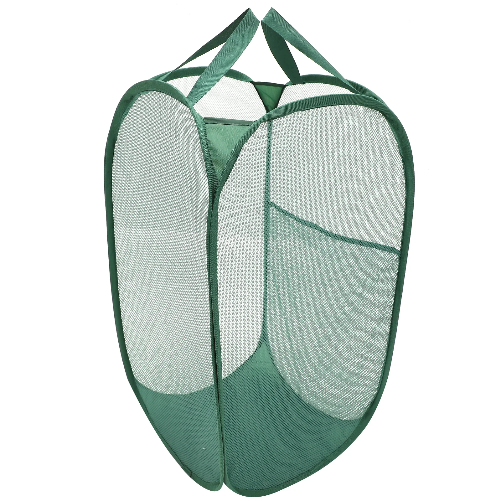 

Foldable Laundry Hamper Household Storage Basket Large Capacity Nylon Mesh Clothes Organizer for Dirty Clothes Sundries