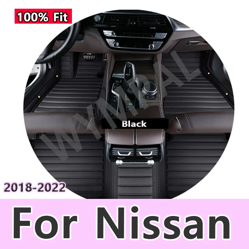

Luxury Car Floor Mats For Nissan Leaf ZE1 2018~2022 Luxury Leather Mat Durable Pad Carpets Interior Parts Rugs Set Accessories