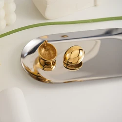 ENFASHION Aretes De Mujer Geometry Hollow Pebbles Stud Earrings For Women 18K Plated Gold Fashion Jewelry Daily Birthday E231464