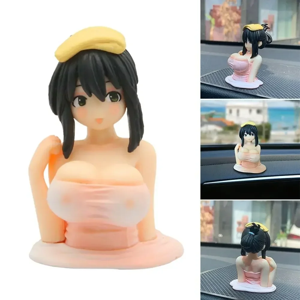 

Cute Sexy Chest Shaking Girls Car Ornaments Cartoon Anime Statue Car Dashboard Sexy Doll Figurine Car Decorations