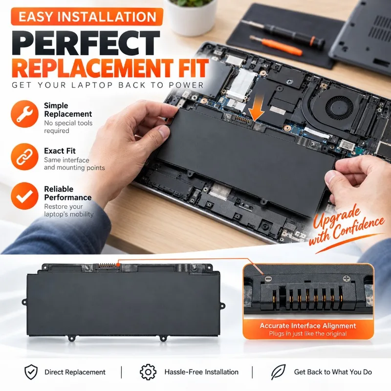 Replacement Laptop Battery for Fujitsu LifeBook U938 U939 FPB0340S PCBP536, Safe & Stable Performance, Long Lasting Endurance