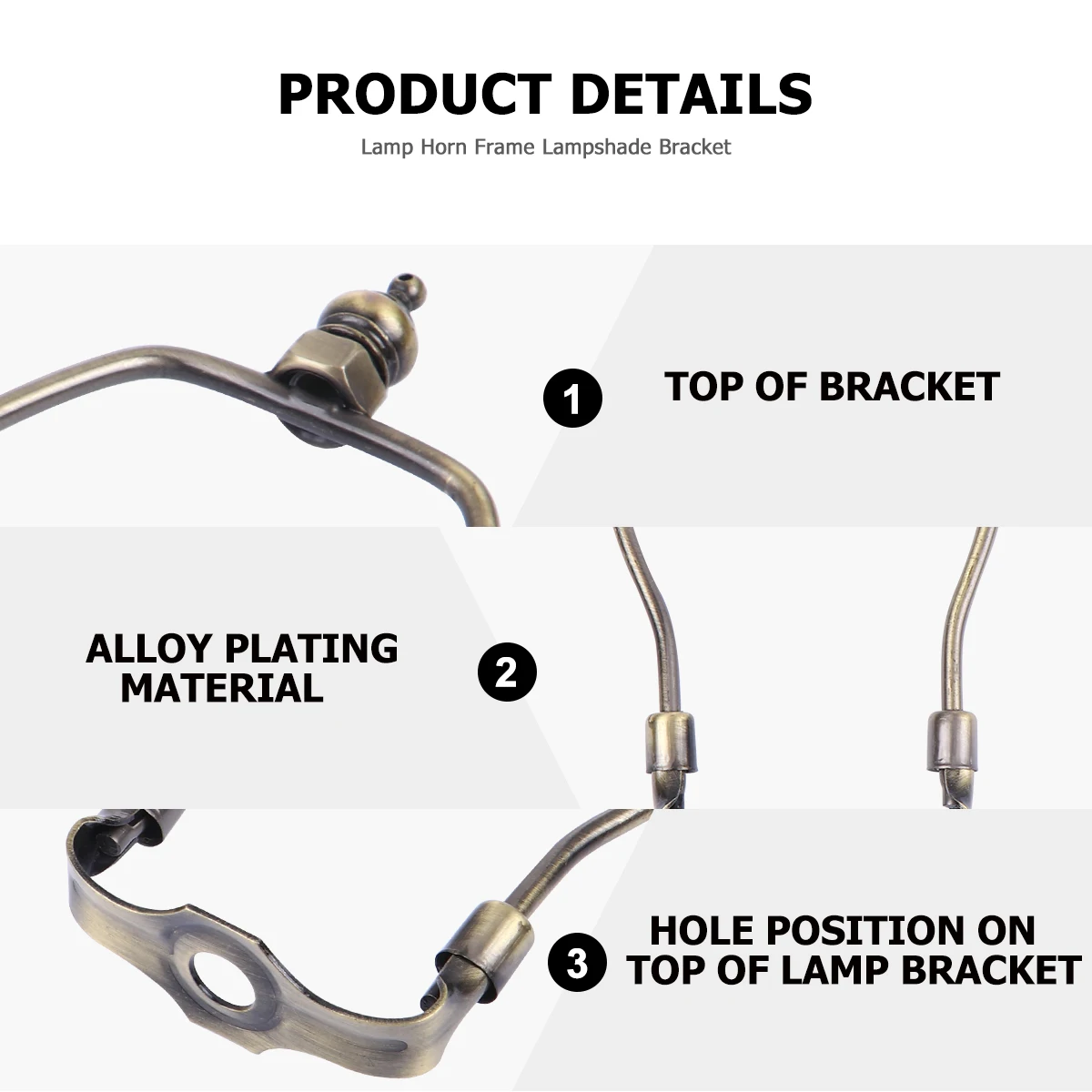

1Pc Durable Iron Lamp Bracket Harvard Style Horn Frame For Crystal Lamps Bronze Color Easy Install Lighting Accessory