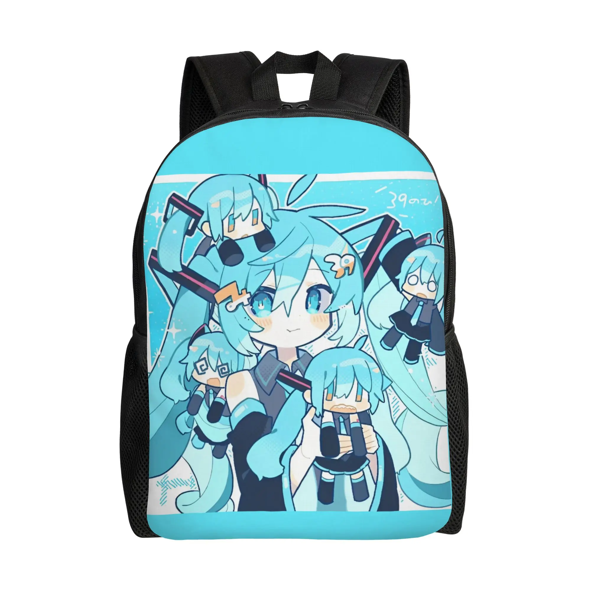 

Hatsune Miku Backpack for Men Women Casual Student Hiking Travel Daypack Japan Anime Laptop Canvas Bags Lightweight