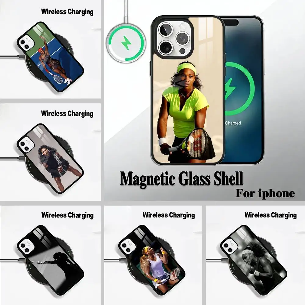 

Tennis-S-Serena Williams Wireless charging phone case compatible with iPhone 17/16/15/14/13/12/11