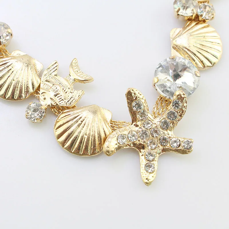 Creative 1pcs Shell Starfish Metal Clothing Link Accessories Shoe Chain Flip-flops Sandals Diy Decoration