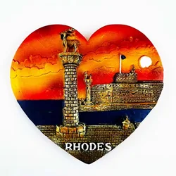 Greece Aegean Sea Travelling Fridge Magnets Rhodes Stag Sculpture Tourism Souvenirs Fridge Stickers Home Decor Wedding Gifts