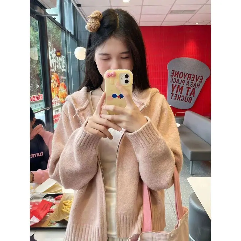 

Свитера Джемперы Кардиганы Женский кардиган Yk2 Мохеровый рюшами по краям Библиотека подруг Эстетический Вычурный Эластичный Теплый Уютный Мягкий OL