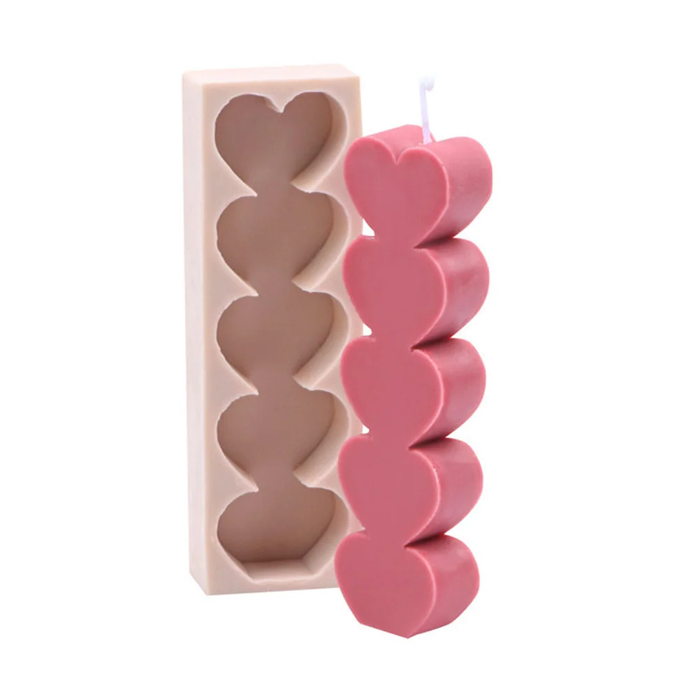 

Silicone Heart Shape Mold DIY Handmade Safe Material Easy Demoulding Silicone Heart-Shaped Molds