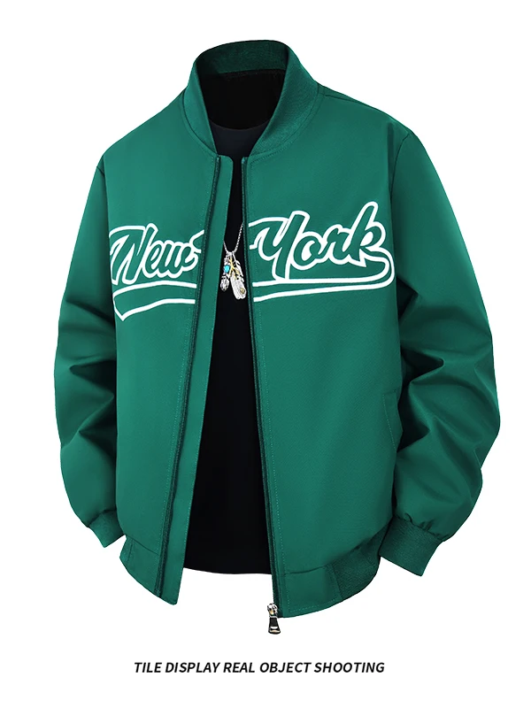 

Свободный мужской бейсбольный воротник Jaet, модная верхняя одежда в американском стиле, новый продвинутый персонализированный воротник-стойка с принтом, волокно полиэфирного волокна