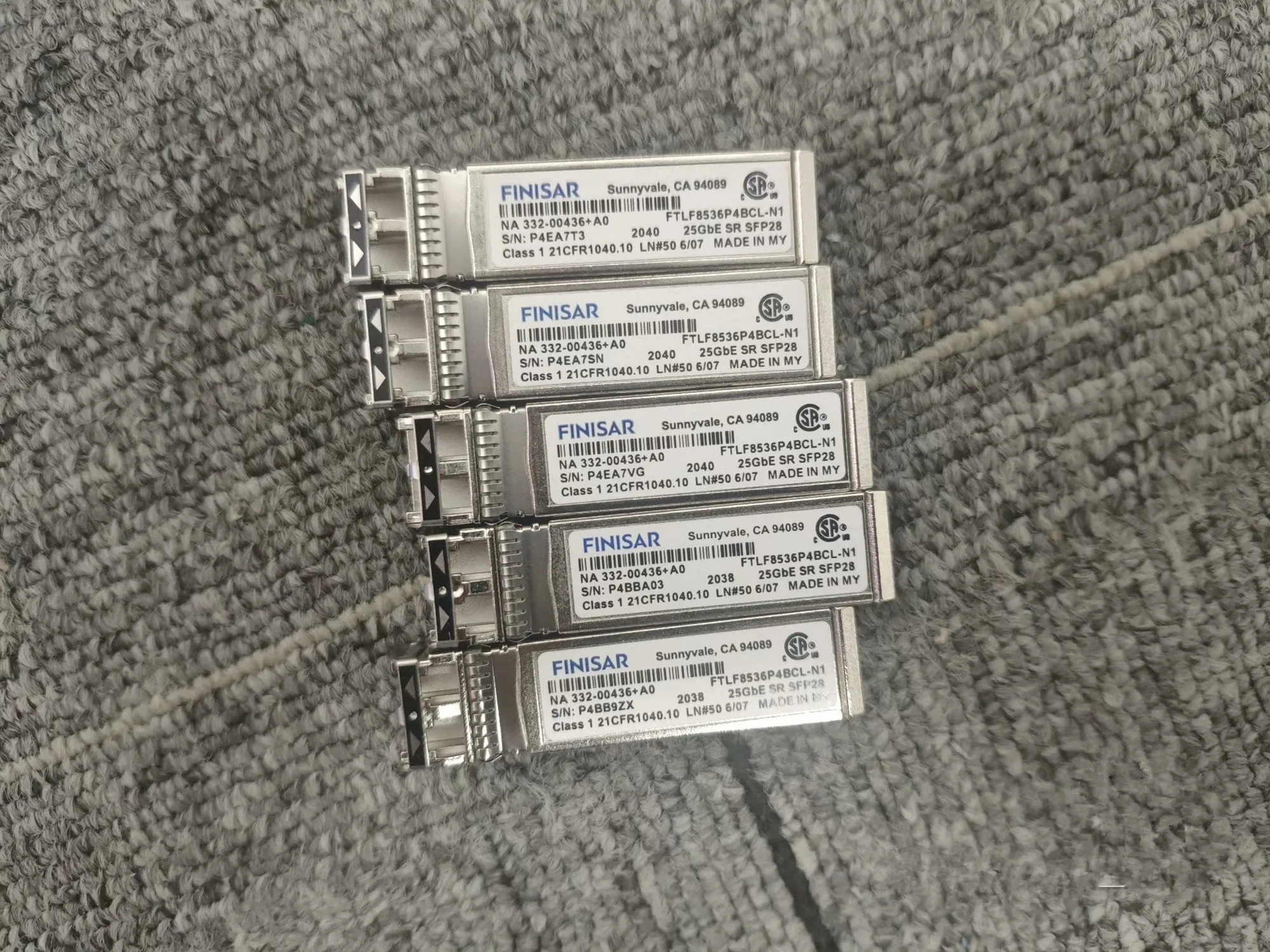 1PCS Original X65404 Storage Netapp SFP Transceiver 25G 332-00436+A0 FTLF8536P4BCL-N1 25GBE SR SFP28 Optical Switch