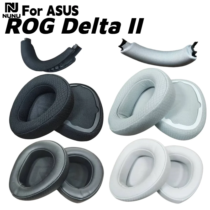 

Replacement Head beam cushion With plastic buckle / protein leather ear pad For ASUS ROG Delta Il Headphones repair parts