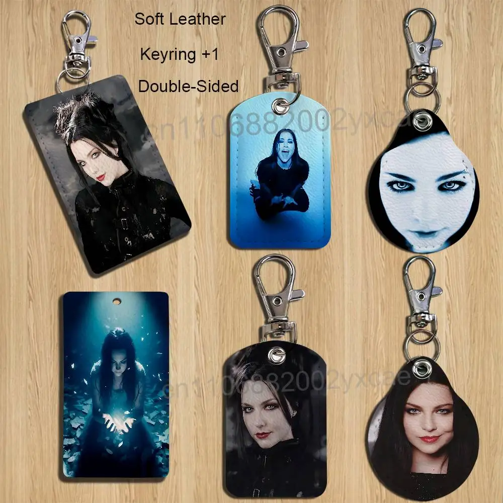 

Bring Me to Life Amy Lee Keychain Holder Suitable For Subway Bank Card Bus Card Case Badge Holder Wallet Card Textured pattern