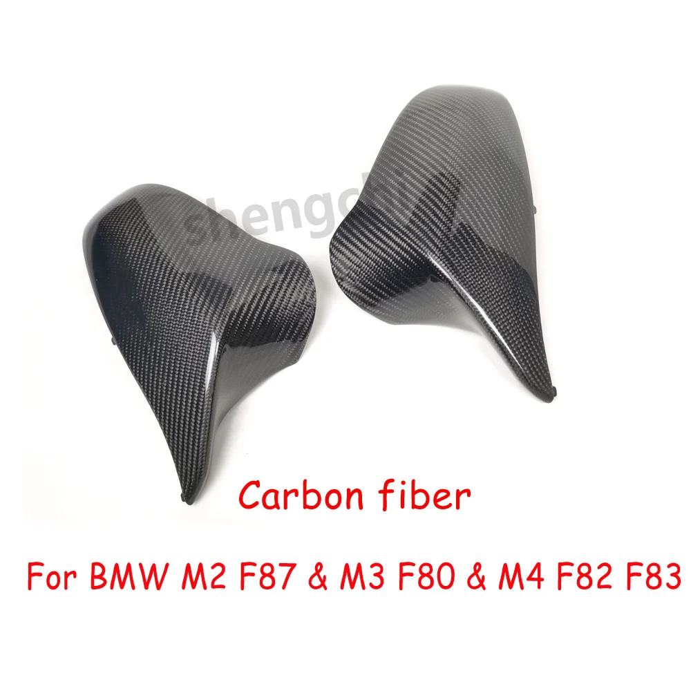 M4 M3 Carbon Fiber Exterior Side Door Rearview Mirror Cover Caps For BMW M3 F80 M4 F82 F83 Mirror Cover 2014-2020 LHD & RHD