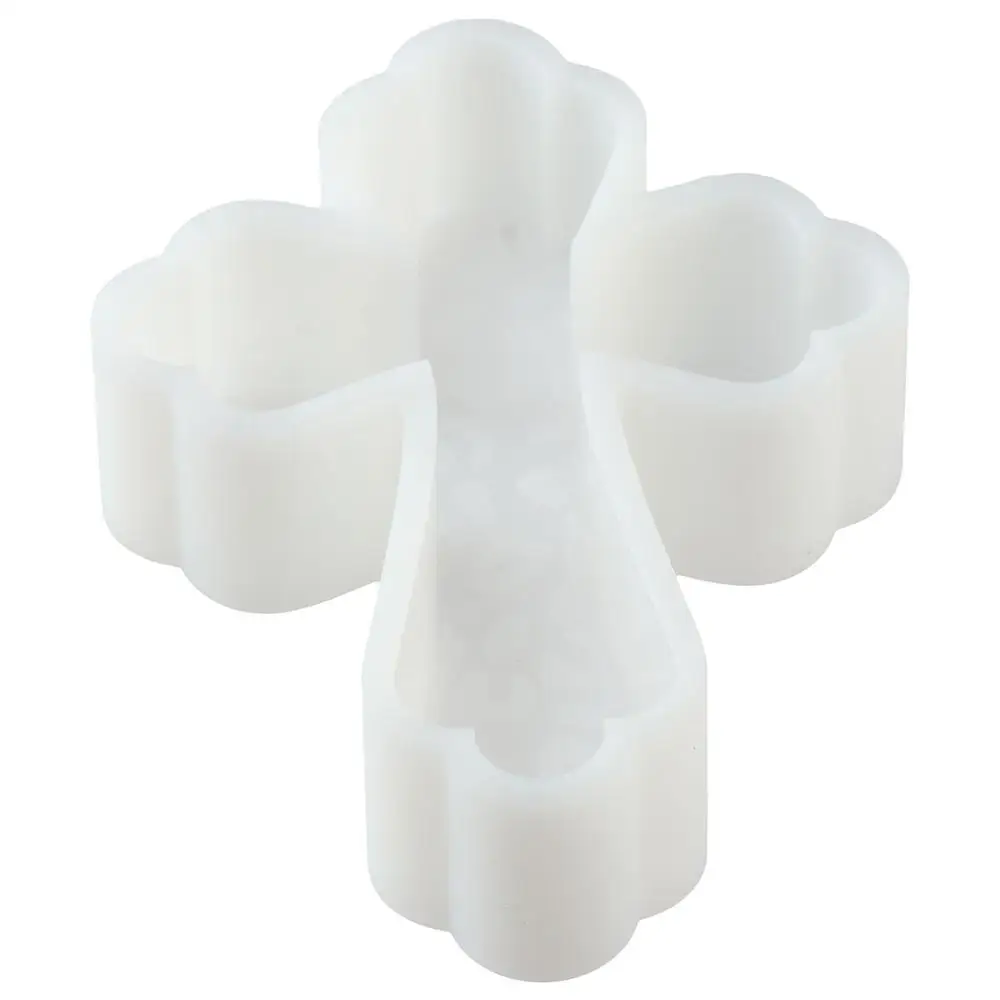 Baking Cross Leopard Print Cow Pattern Silicone Aroma Beads Blessed Cross Car Freshie Mold Decoration