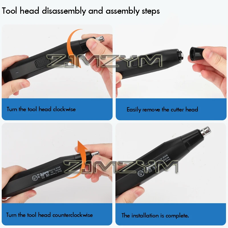 프로 USB 충전식 무선 코 헤어 트리머, 코 헤어 제거 기계, 휴대용 코 헤어 가위