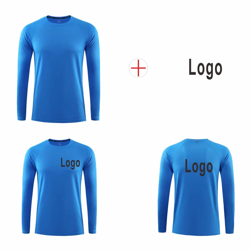 Quick-drying Long-sleeved Crew Neck T-shirt fashion comfortable Men\'s T-shirts Custom Logo Printed Group Brand Embroidery Design