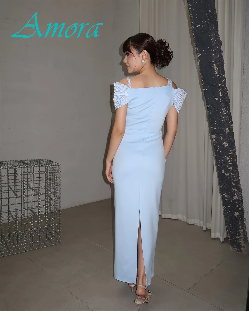 Элегантное вечернее платье из джерси с вырезом лодочкой по индивидуальному заказу, классические платья русалки для выпускного вечера, темпераментные платья с кристаллами для особых случаев